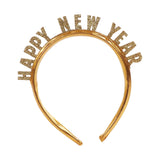Maxbell New Year Headband Party Hair Hoop Glitter Letter Hairband for Xmas Costume HAPPY NEW YEAR