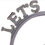 Maxbell New Year Headband Party Hair Hoop Glitter Letter Hairband for Xmas Costume LET PARTY