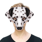 Maxbell Lifelike Dog Head Mask Lightweight Animal Half Mask Halloween Party Supplies