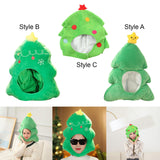 Maxbell Christmas Tree Plush Hat Winter for Christmas Celebrations Cosplay Costume Style A