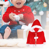 Maxbell Red Velvet Cape Dress up Outwear Christmas Costume Cloak for Adult Kids