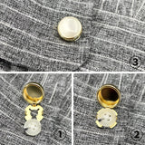 Maxbell 2 Pieces Classic Shirt Cufflink Round for Clothing Accessories Travel Party