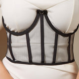 Maxbell Fashion Lace Corset Wide Waist Belt Mesh Adjustable Lace up Tied Dress Belts