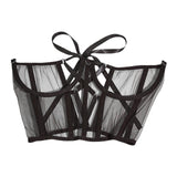 Maxbell Fashion Lace Corset Wide Waist Belt Mesh Adjustable Lace up Tied Dress Belts
