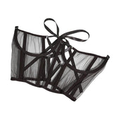 Maxbell Fashion Lace Corset Wide Waist Belt Mesh Adjustable Lace up Tied Dress Belts