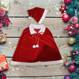 Maxbell Christmas Cloak Plush Balls Lace up Winter Cape for Holiday Xmas Supplies