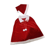 Maxbell Christmas Cloak Plush Balls Lace up Winter Cape for Holiday Xmas Supplies