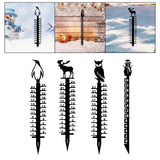 Maxbell Metal Snow Measuring Snow Measuring Ruler Outdoor Decoration Gift for Garden penguin