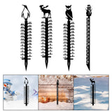 Maxbell Metal Snow Measuring Snow Measuring Ruler Outdoor Decoration Gift for Garden penguin