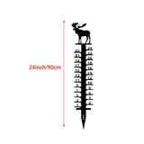 Maxbell Metal Snow Measuring Snow Measuring Ruler Outdoor Decoration Gift for Garden Elk