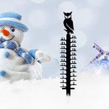 Maxbell Metal Snow Measuring Snow Measuring Ruler Outdoor Decoration Gift for Garden owl