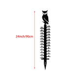 Maxbell Metal Snow Measuring Snow Measuring Ruler Outdoor Decoration Gift for Garden owl