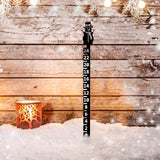 Maxbell Metal Snow Measuring Snow Measuring Ruler Outdoor Decoration Gift for Garden snowman