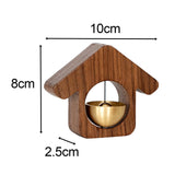 Maxbell Wood Shopkeepers Bell Gate Bell Chime for Fridge Barn Door Brown