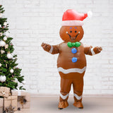 Maxbell Inflatable Costume Fancy Dress Comfortable Cosplay for Decor Holidays Party Gingerbread Man
