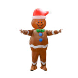 Maxbell Inflatable Costume Fancy Dress Comfortable Cosplay for Decor Holidays Party Gingerbread Man