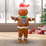 Maxbell Inflatable Costume Fancy Dress Comfortable Cosplay for Decor Holidays Party Gingerbread Man