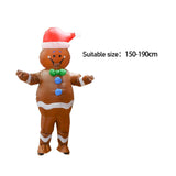 Maxbell Inflatable Costume Fancy Dress Comfortable Cosplay for Decor Holidays Party Gingerbread Man
