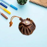 Maxbell Portable Drawstring Coin Purse with Button for Game Playing Holiday Present Coffee