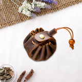 Maxbell Portable Drawstring Coin Purse with Button for Game Playing Holiday Present Coffee