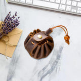 Maxbell Portable Drawstring Coin Purse with Button for Game Playing Holiday Present Coffee