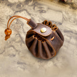 Maxbell Portable Drawstring Coin Purse with Button for Game Playing Holiday Present Coffee
