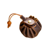 Maxbell Portable Drawstring Coin Purse with Button for Game Playing Holiday Present Coffee