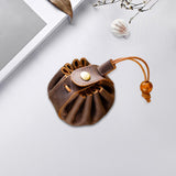 Maxbell Portable Drawstring Coin Purse with Button for Game Playing Holiday Present Coffee