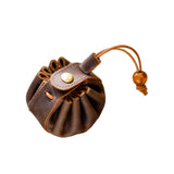 Maxbell Portable Drawstring Coin Purse with Button for Game Playing Holiday Present Coffee