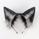 Maxbell Fox Ears and Tail Set Anime Cosplay Headwear for Role Play Holidays Dress up Gray