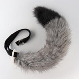 Maxbell Fox Ears and Tail Set Anime Cosplay Headwear for Role Play Holidays Dress up Gray