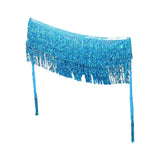 Maxbell Belly Dance Skirt Belt Sequined Tassel Costume for Performance Party Rave Blue
