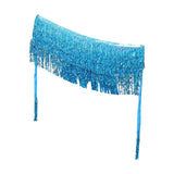 Maxbell Belly Dance Skirt Belt Sequined Tassel Costume for Performance Party Rave Blue