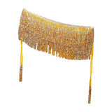 Maxbell Belly Dance Skirt Belt Sequined Tassel Costume for Performance Party Rave Aureate
