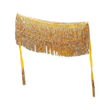 Maxbell Belly Dance Skirt Belt Sequined Tassel Costume for Performance Party Rave Aureate
