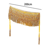 Maxbell Belly Dance Skirt Belt Sequined Tassel Costume for Performance Party Rave Aureate