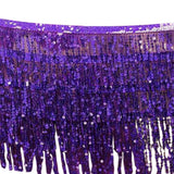 Maxbell Belly Dance Skirt Belt Sequined Tassel Costume for Performance Party Rave Purple