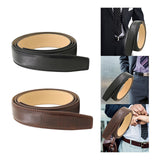 Maxbell PU Leather Men Belt Strap Waist Band for Clothing Automatic Buckle Pants Black