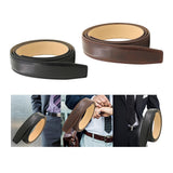 Maxbell PU Leather Men Belt Strap Waist Band for Clothing Automatic Buckle Pants Black