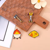 Maxbell 6Pcs Cute Brooch Pins Set Charm Outdoor Theme for Backpack Shirt Decorative