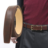 Maxbell PU Leather Men Belt Strap Waist Band for Clothing Automatic Buckle Pants Coffee