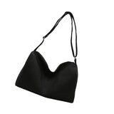Maxbell Shoulder Bag Canvas Large Capacity Adjustable Strap Women Handbag for Work Black