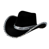 Maxbell Women Cowboy Hat Wind Lanyard Sun Hat Cowgirl Hats for Party Men