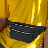 Maxbell Waist Bag Fanny Pack Fashion Purse Hands Free for Riding Shopping Climbing Black