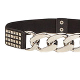 Maxbell Casual Women Waist Belt Studded Waistbelt Ladies Coat Cummerbunds Elastic Argent