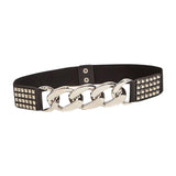Maxbell Casual Women Waist Belt Studded Waistbelt Ladies Coat Cummerbunds Elastic Argent
