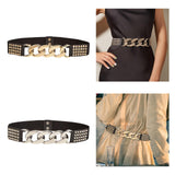 Maxbell Casual Women Waist Belt Studded Waistbelt Ladies Coat Cummerbunds Elastic Aureate