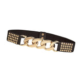 Maxbell Casual Women Waist Belt Studded Waistbelt Ladies Coat Cummerbunds Elastic Aureate