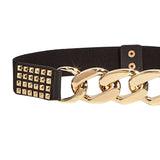 Maxbell Casual Women Waist Belt Studded Waistbelt Ladies Coat Cummerbunds Elastic Aureate