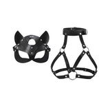 Maxbell Cage Bra Chest Harness Harness Bra Adjustable PU Leather Costume Dress